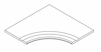 Бортик Магма Айс 30x120 с выемкой закругленный (620090001299)